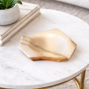 Vintage white onyx ashtray